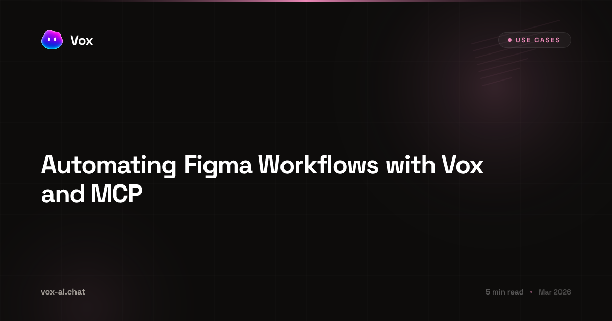 Automating Figma Workflows with Vox and MCP | Vox