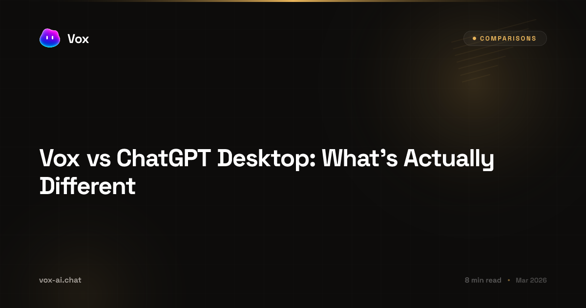 Vox vs ChatGPT Desktop: What's Actually Different | Vox